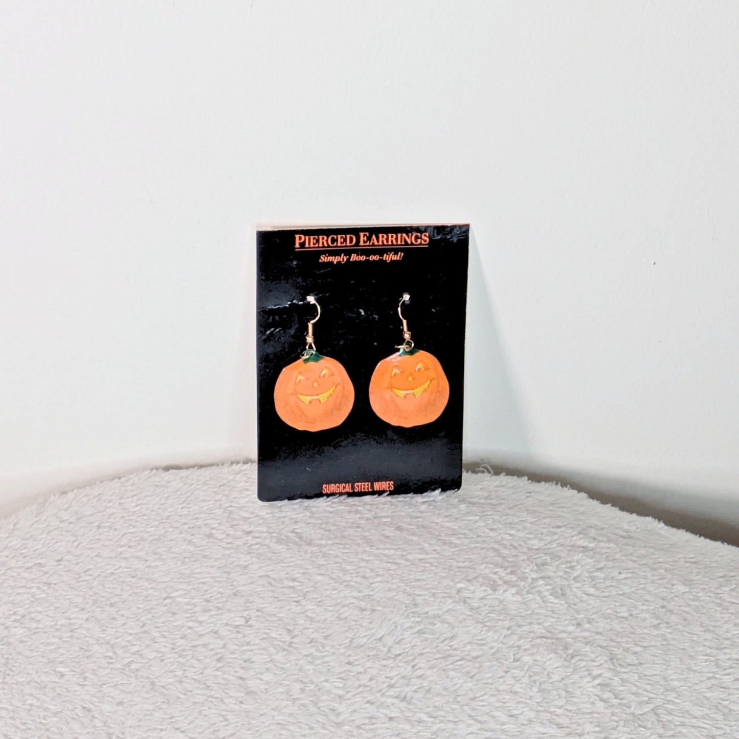 Smiling Pumpkin Jack-O'-Lantern Dangle Earrings 🎃