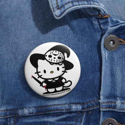 Killer Kitty Pin Buttons