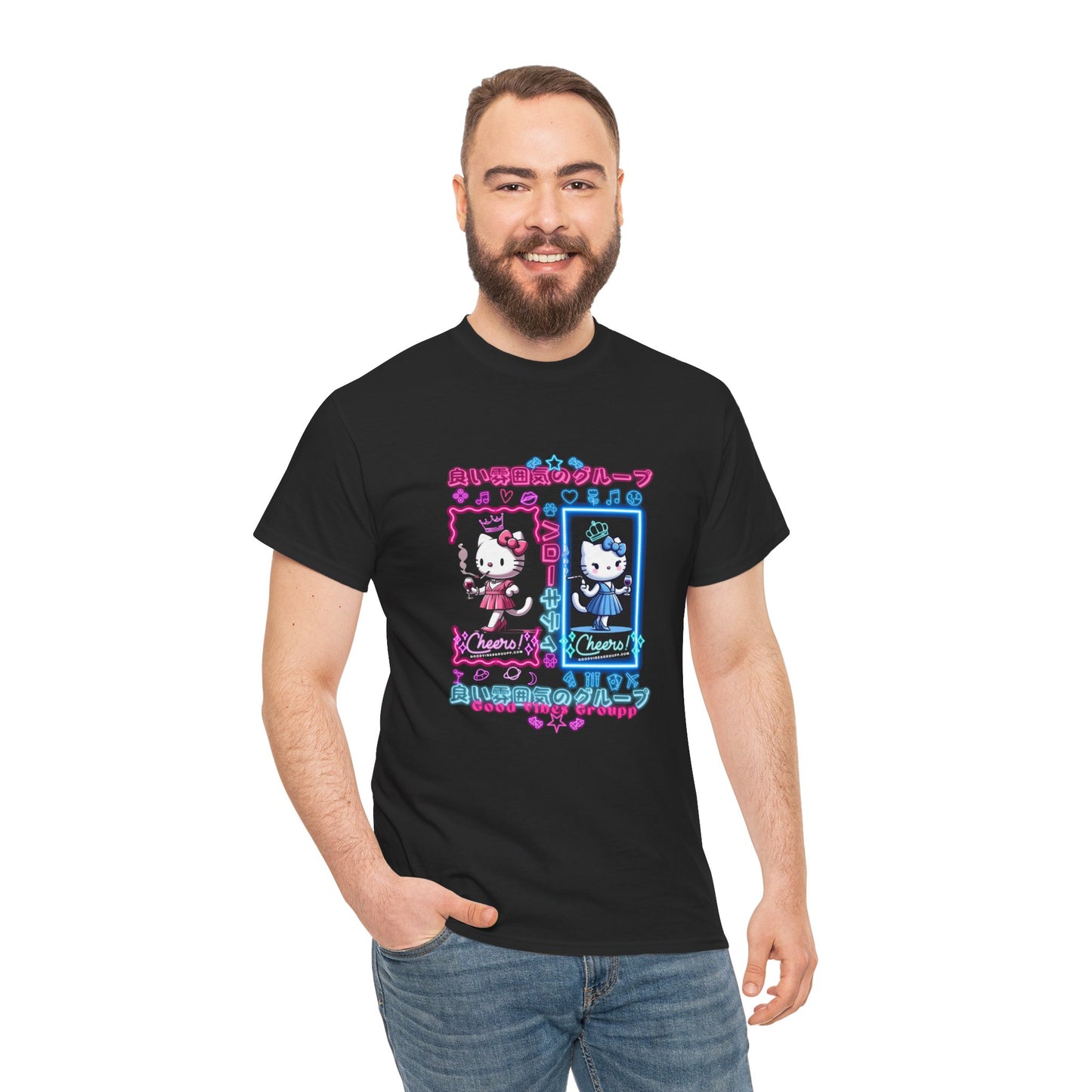 Neon Kitty Unisex Heavy Cotton Tee