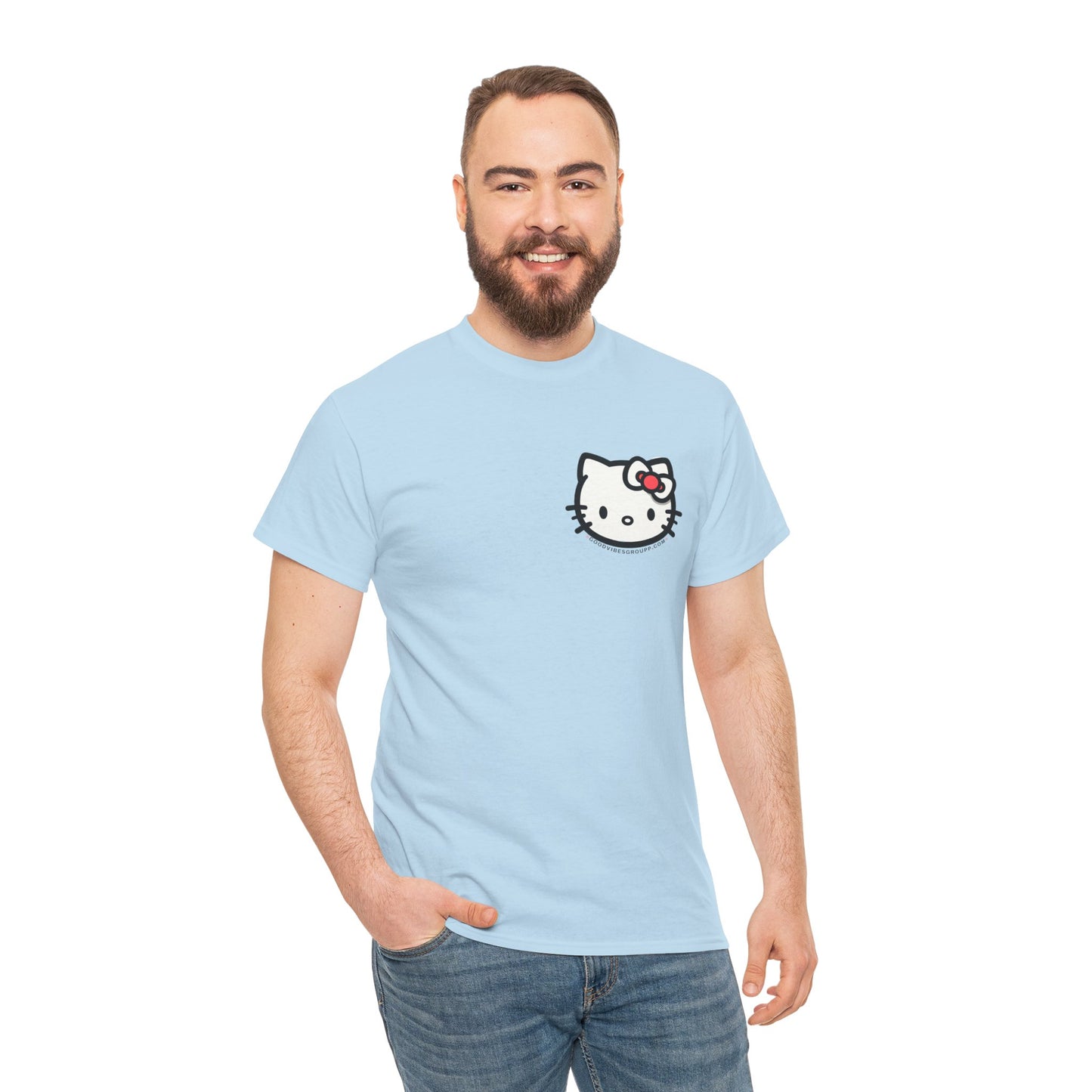 Bow Cat Unisex Heavy Cotton Tee