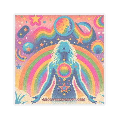 Rainbow Princess Sticker - Kiss-Cut Sticker - Kesha Rainbow Album - Space Planet Star Heart - Body Positivity - Vinyl Stickers