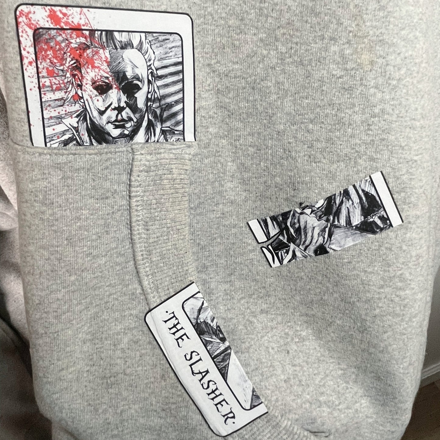 IT and Freddy Halloween Gray Hoodie 🤡