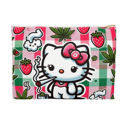 Strawberry Kitty Zip Bag