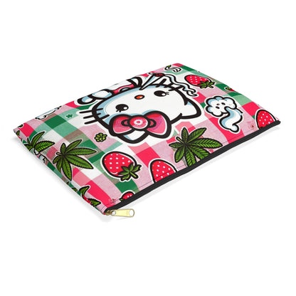 Strawberry Kitty Zip Bag