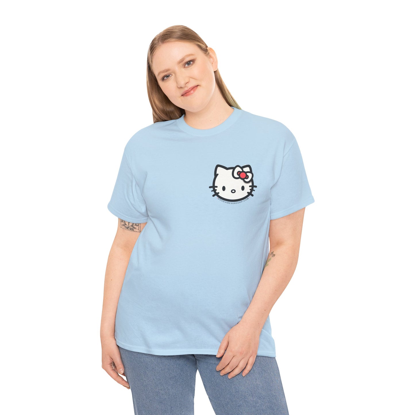 Bow Cat Unisex Heavy Cotton Tee