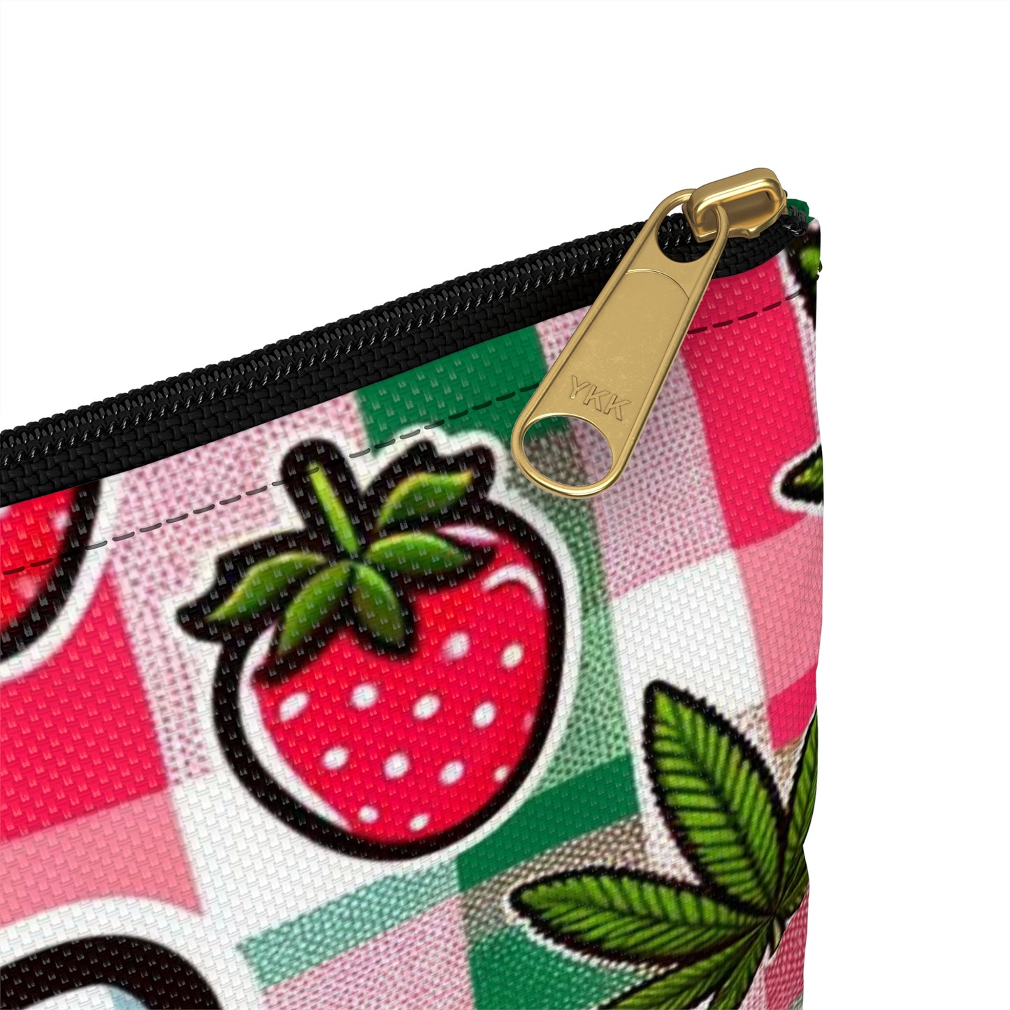 Strawberry Kitty Zip Bag