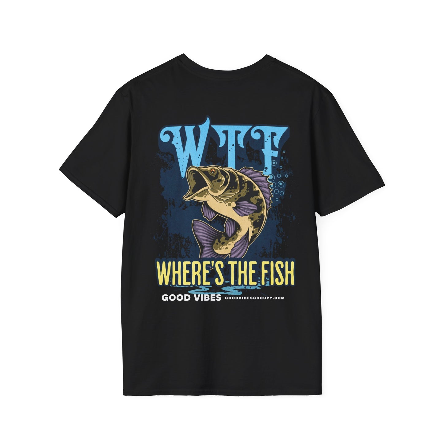 WTF What the Fish Shirt - Fly Fishing - Boat Fishing - Unisex T-Shirt - Funny Tee - Sports Top Gift - Personalization FREE! Boat Lake Life