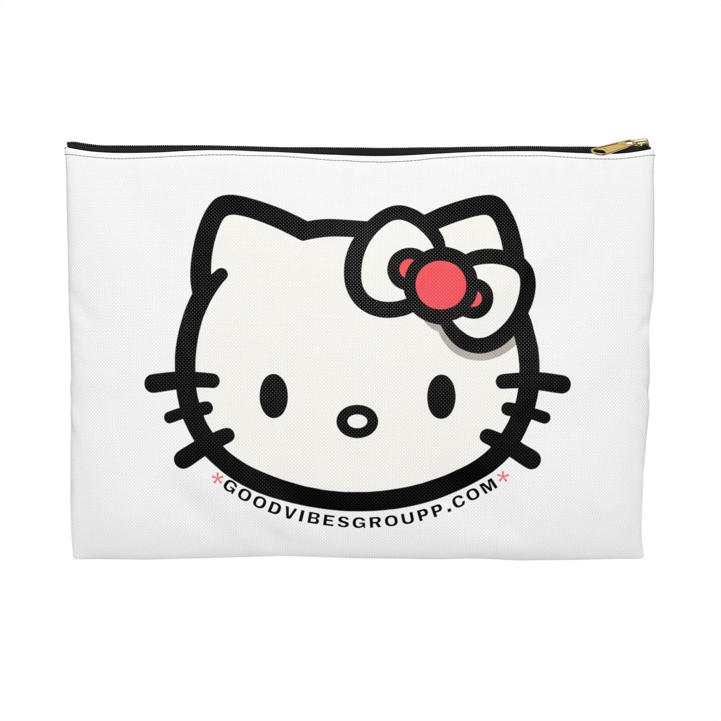 Bow Cat Zip Bag