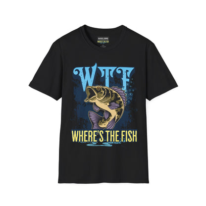 WTF What the Fish Shirt - Fly Fishing - Boat Fishing - Unisex T-Shirt - Funny Tee - Sports Top Gift - Personalization FREE! Boat Lake Life