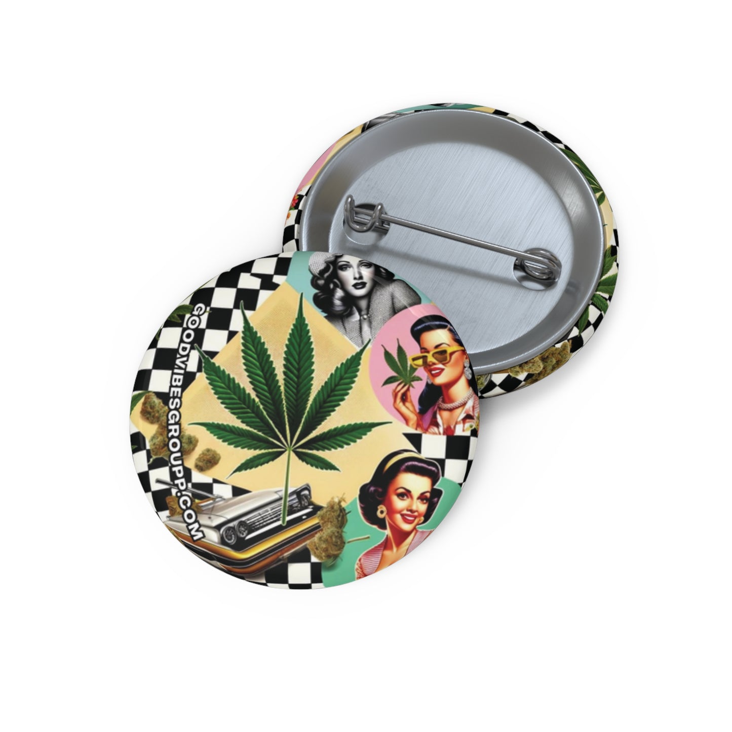 50s Pinup Weed Pin