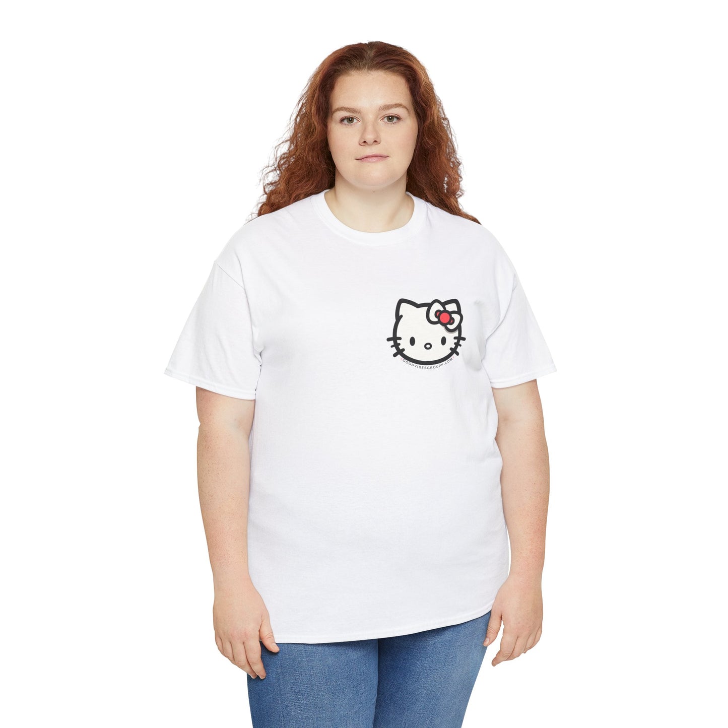 Bow Cat Unisex Heavy Cotton Tee