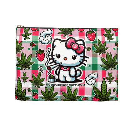 Strawberry Kitty Zip Bag