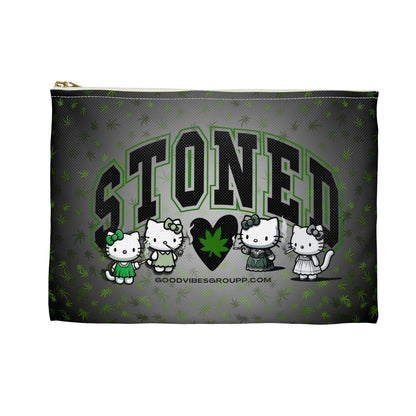 Stoned Kitty Zip Bag Black