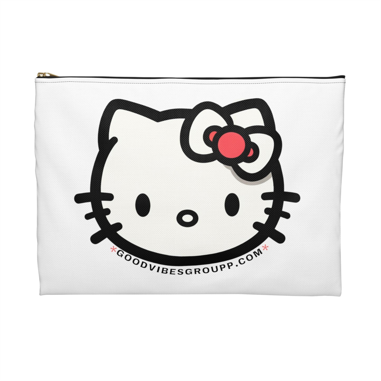 Bow Cat Zip Bag