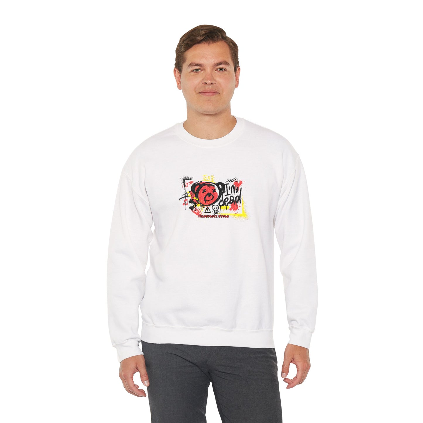 I'm Dead Teddy Bear Sweatshirt Unisex Heavy Crewneck