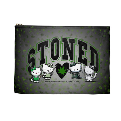 Stoned Kitty Zip Bag Black