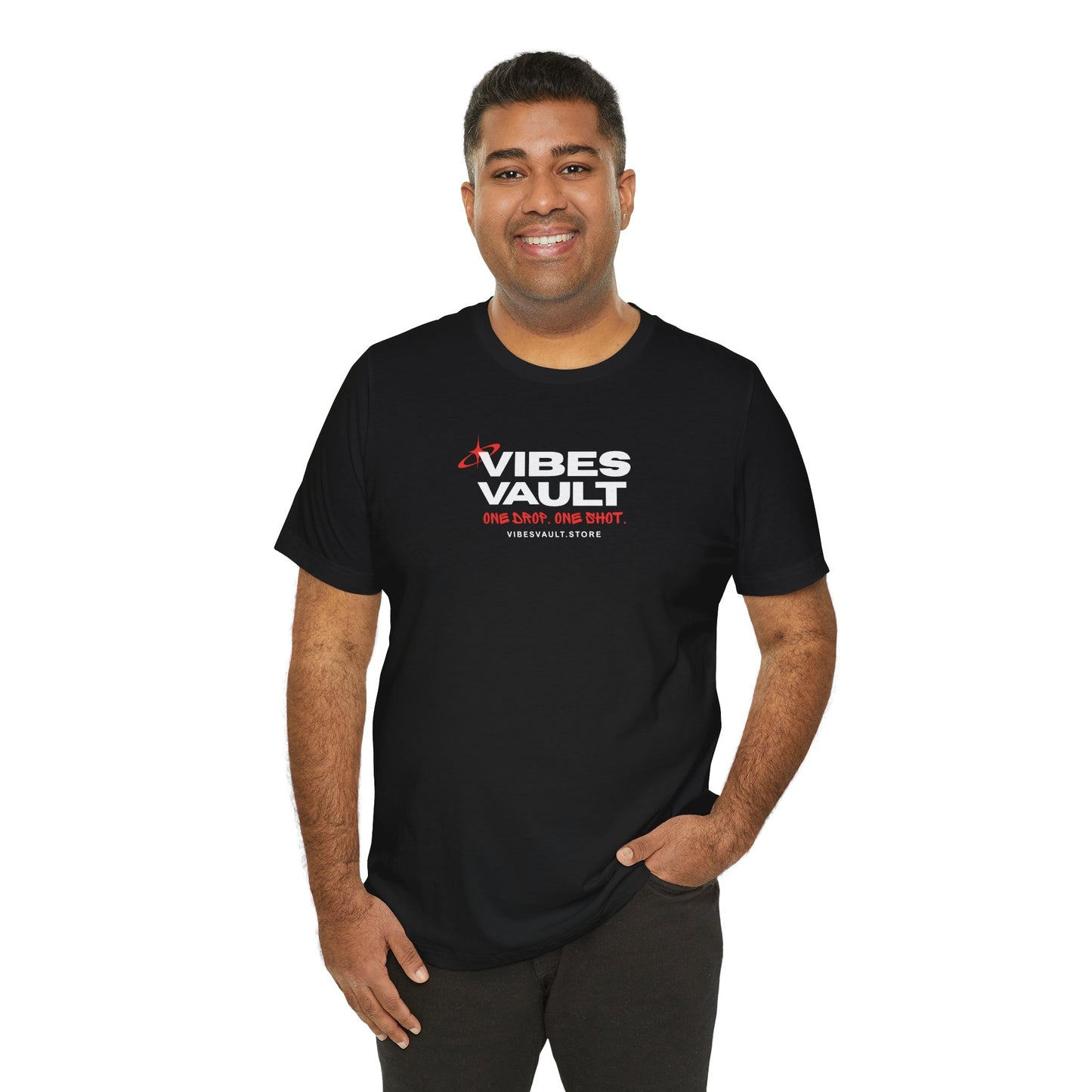 Vibes Vault Logo Unisex Graphic T-Shirt with Starburst