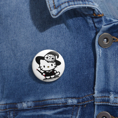 Killer Kitty Pin Buttons