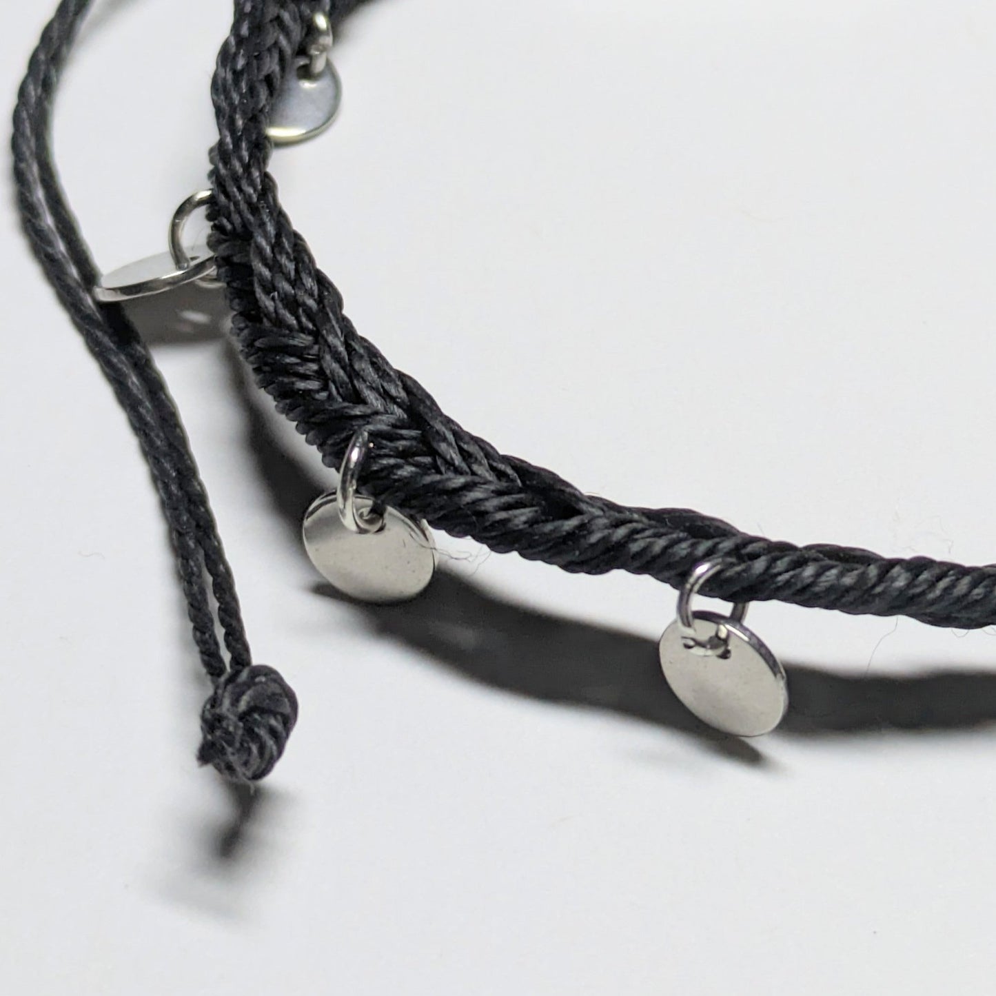 🖤 Adjustable Black Braided Bracelet