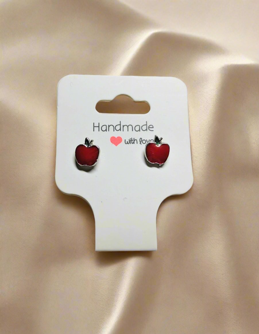 Red Apple Stud Earrings 🍎