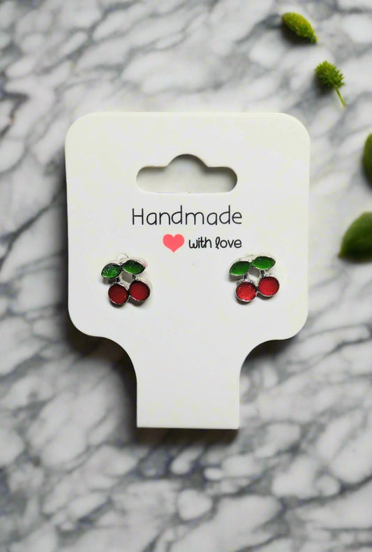 🍒 Cherry Delight Stud Earrings