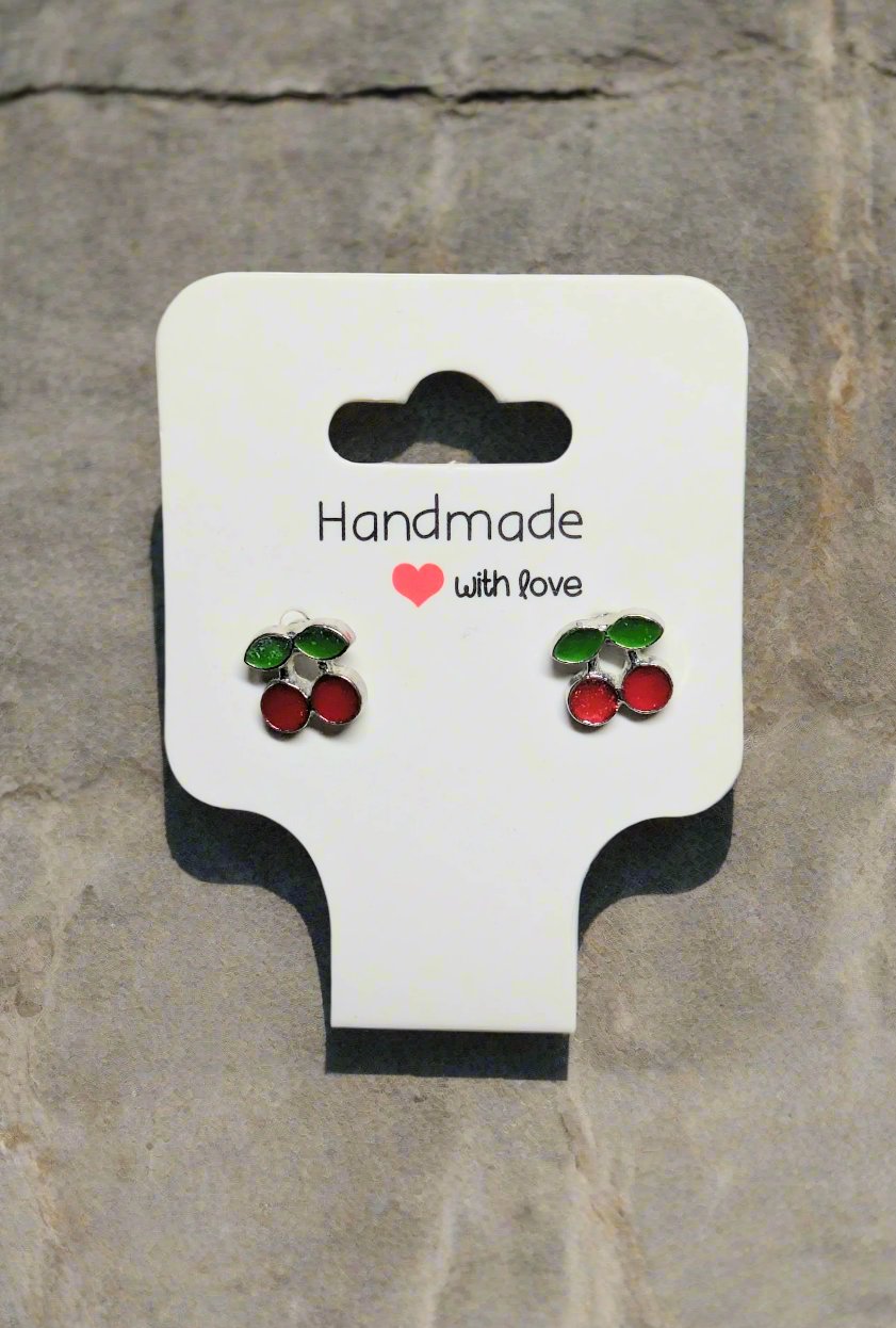 🍒 Cherry Delight Stud Earrings