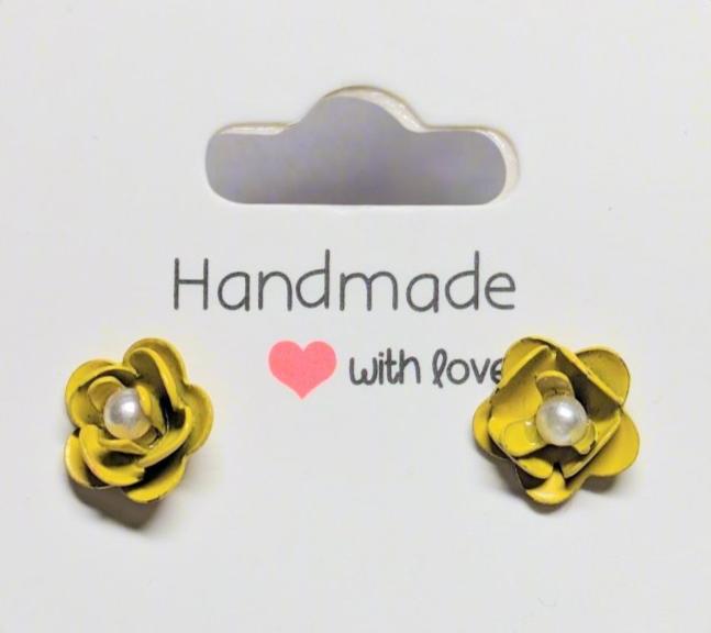 🌼 Yellow Flowers Stud Earrings