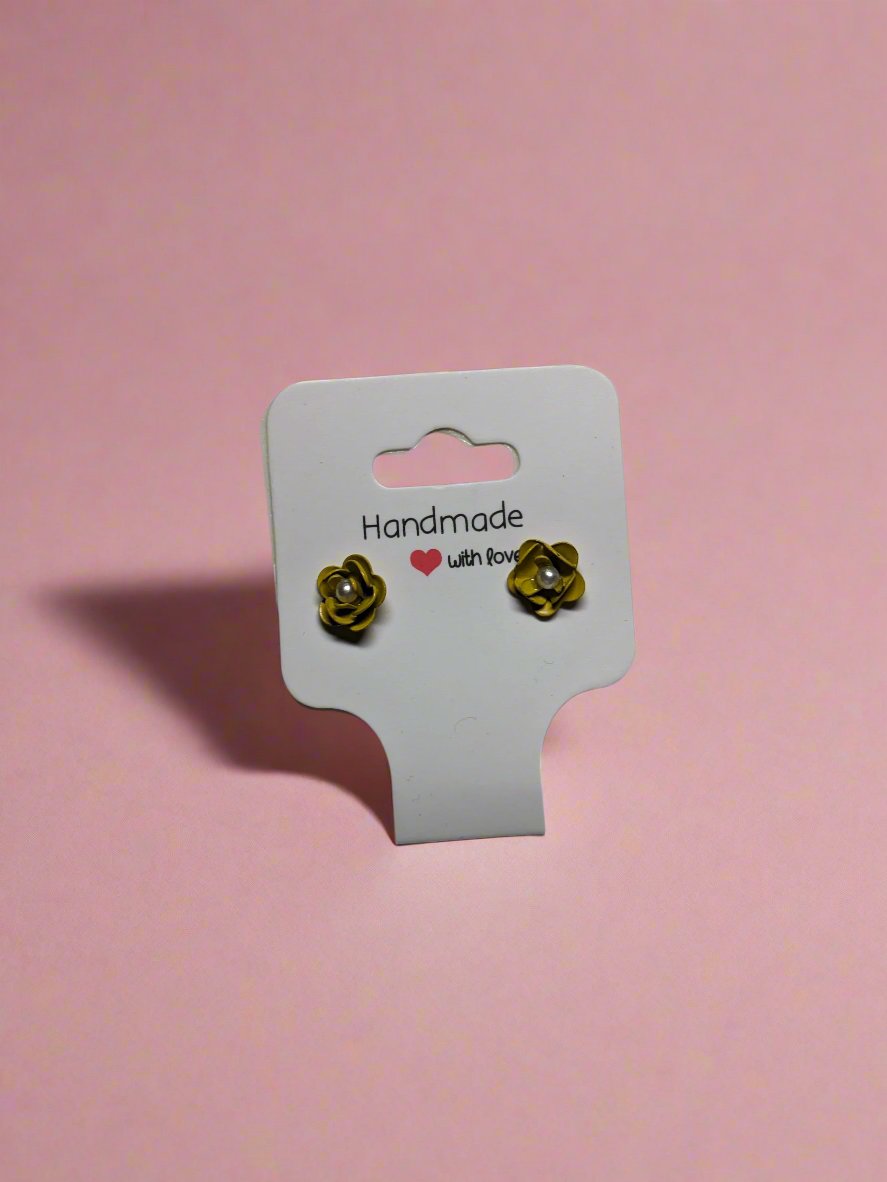 🌼 Yellow Flowers Stud Earrings