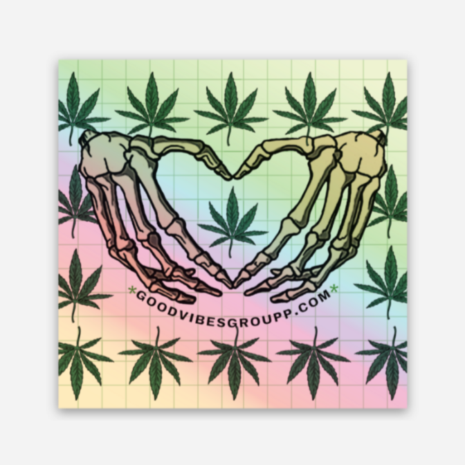 Rainbow Stoner Love Stickers