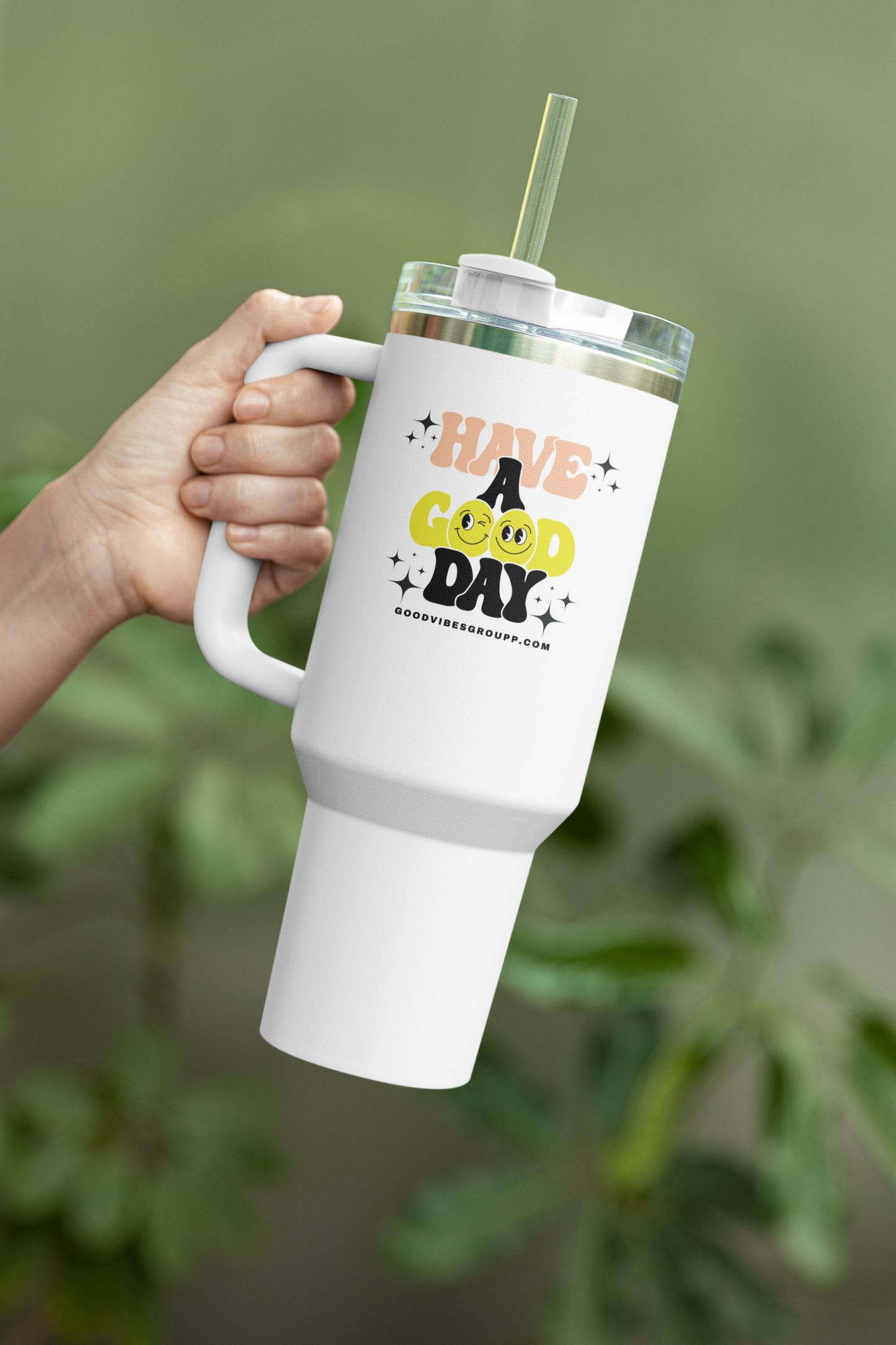 Have a Good Day Stainless Steel Travel Mug 40oz with Handle