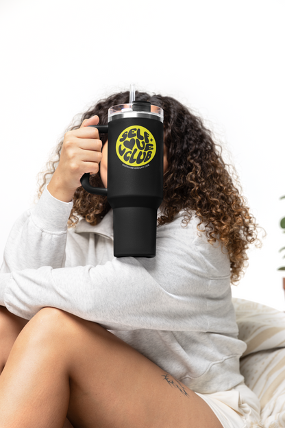 Self Love Club Stainless Steel Travel Mug, 40oz with Handle